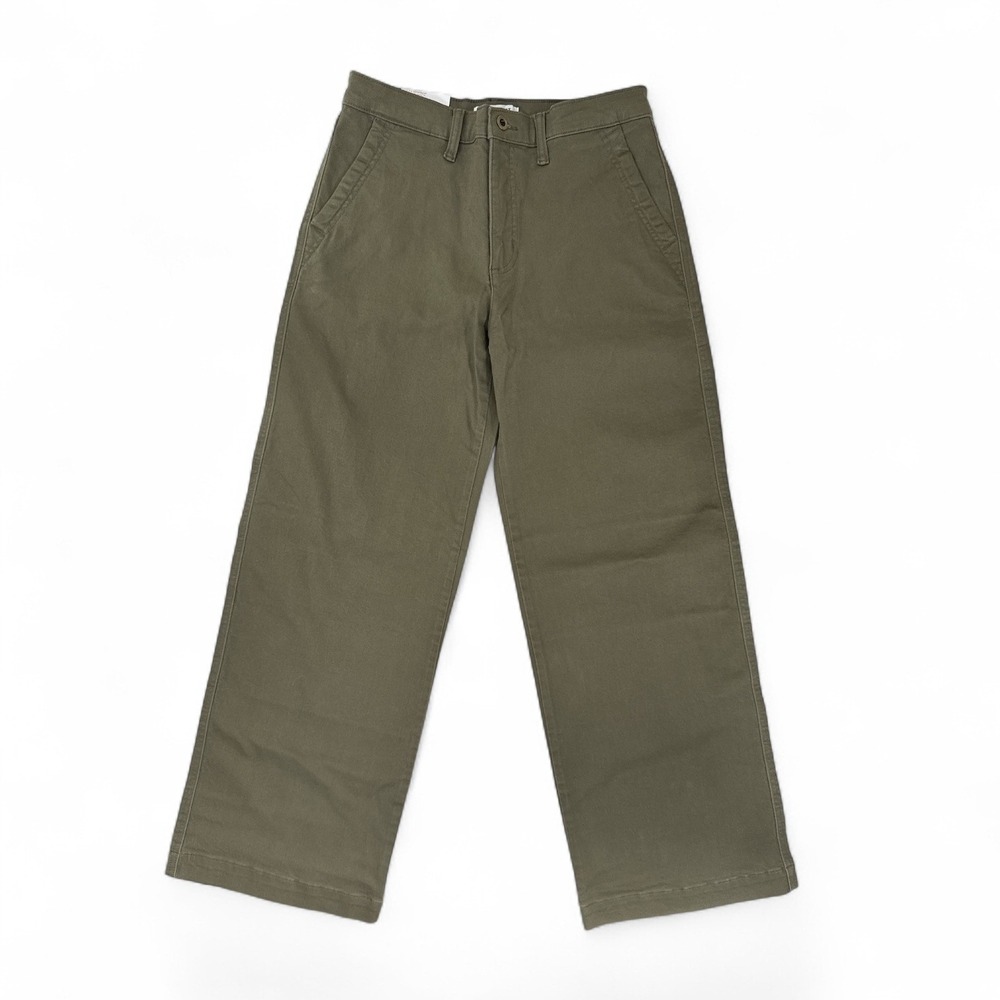 Nine West Jeans Womens Wide Leg Pant Kalamata Olive Green High Rise Size 6 NWT